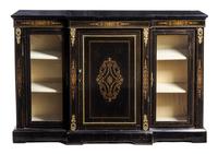 A Victorian Ebonized Console Cabinet Height 39 5/8 x width 59 7/8 x depth 13 7/8 inches. — PROBABLY NEW YORK, LATE 19TH CENTURY
