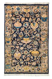 A Kashan Wool Rug 4 feet 11 inches x 3 feet 2 inches.