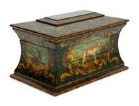 A Large Painted Wood Table Casket — LATE 20TH CENTURY