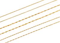 A Collection of 14 Karat Yellow Gold Chain Necklaces,