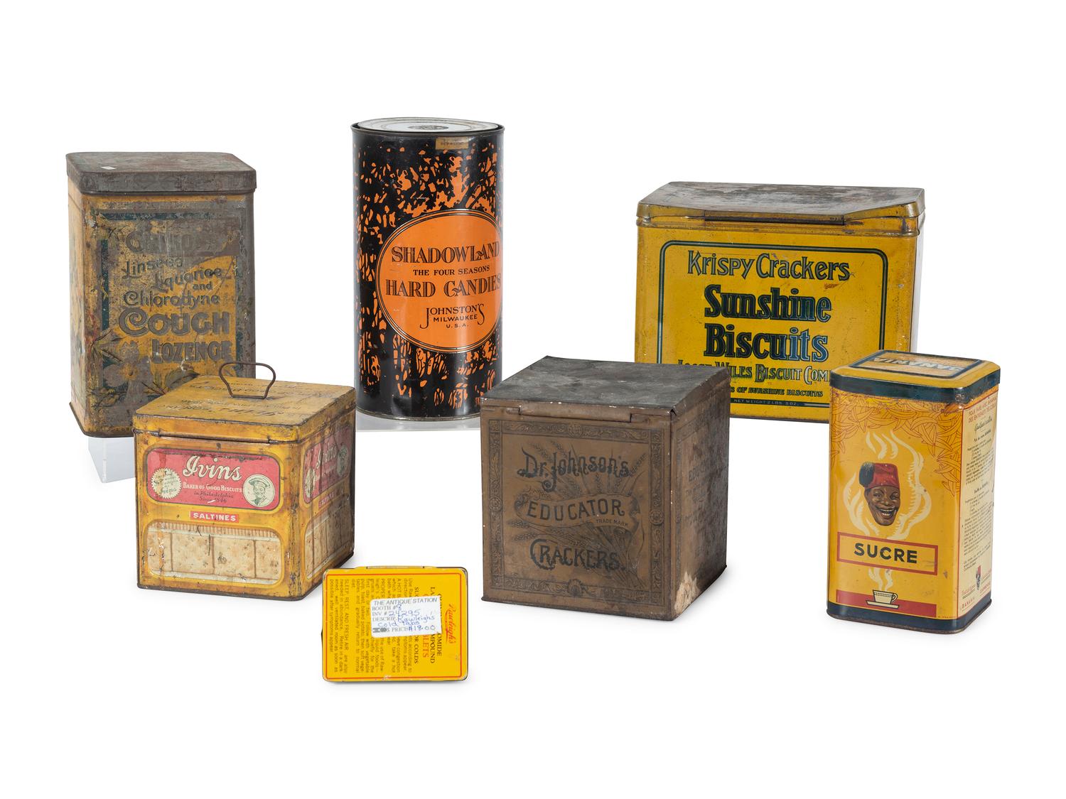 Seven Advertising Biscuit and Candy Tins