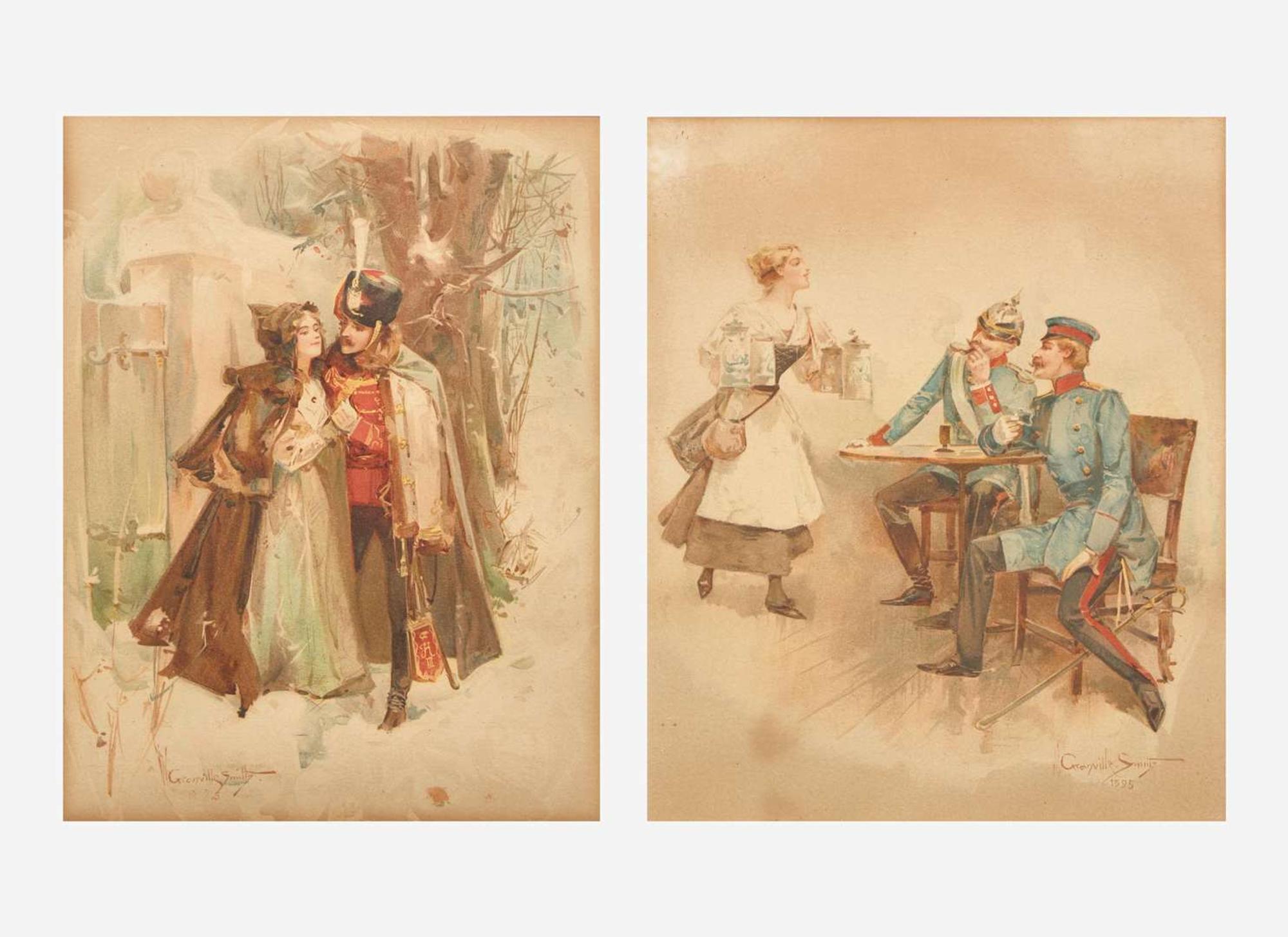Walter Granville-Smith (American, 1870–1938) - A Soldier and his Sweetie ; together with Serving the Soldiers (A Pair)