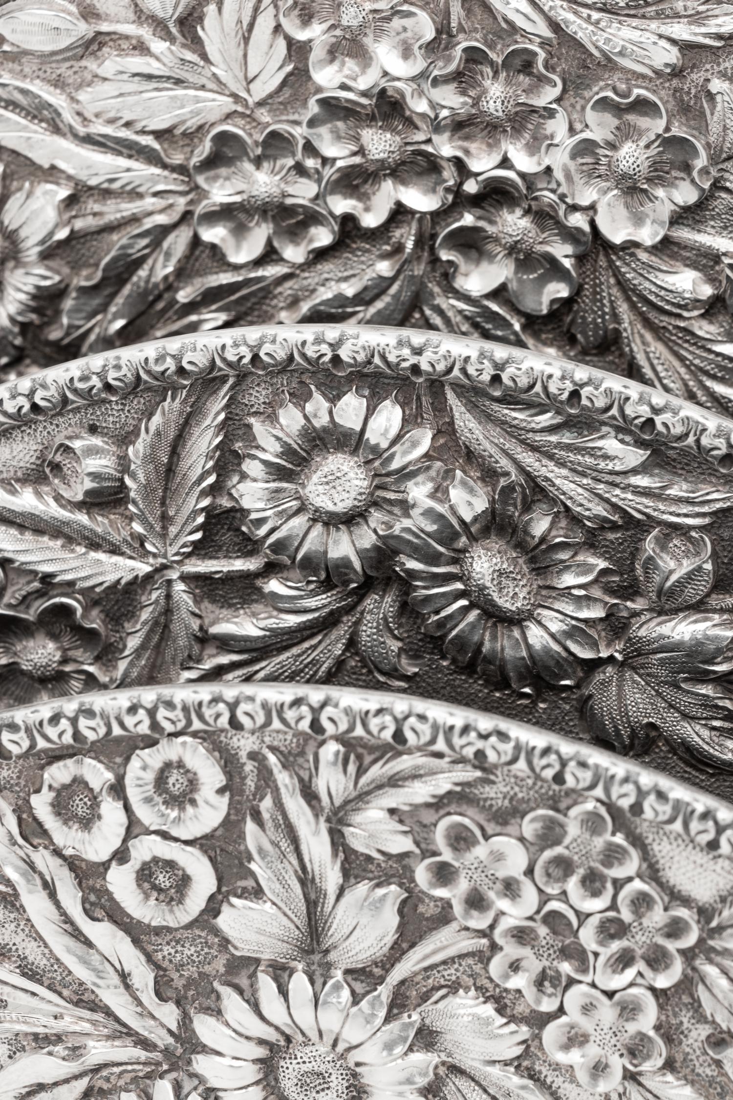 An American Silver Repoussé Letter Organizer