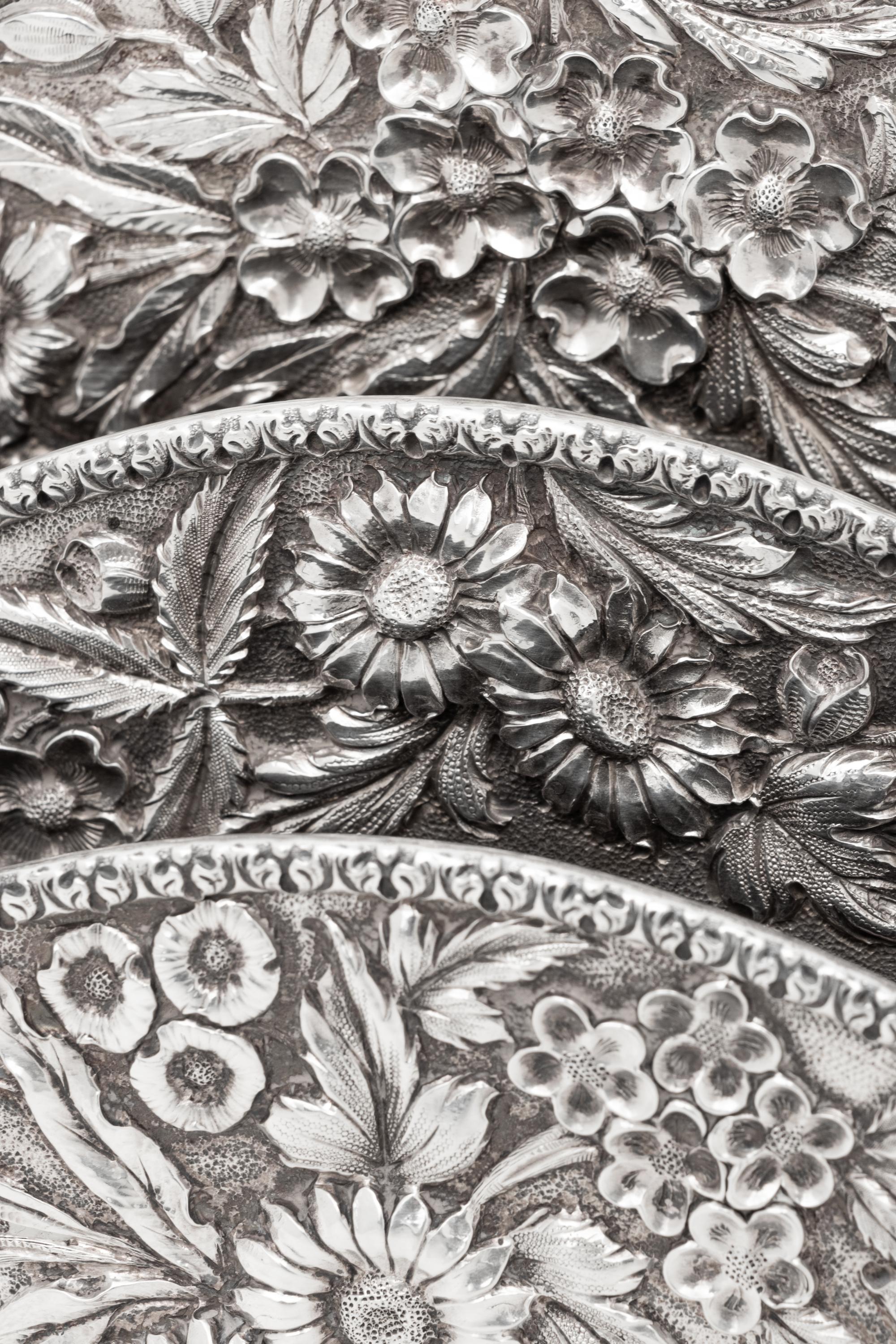 An American Silver Repoussé Letter Organizer