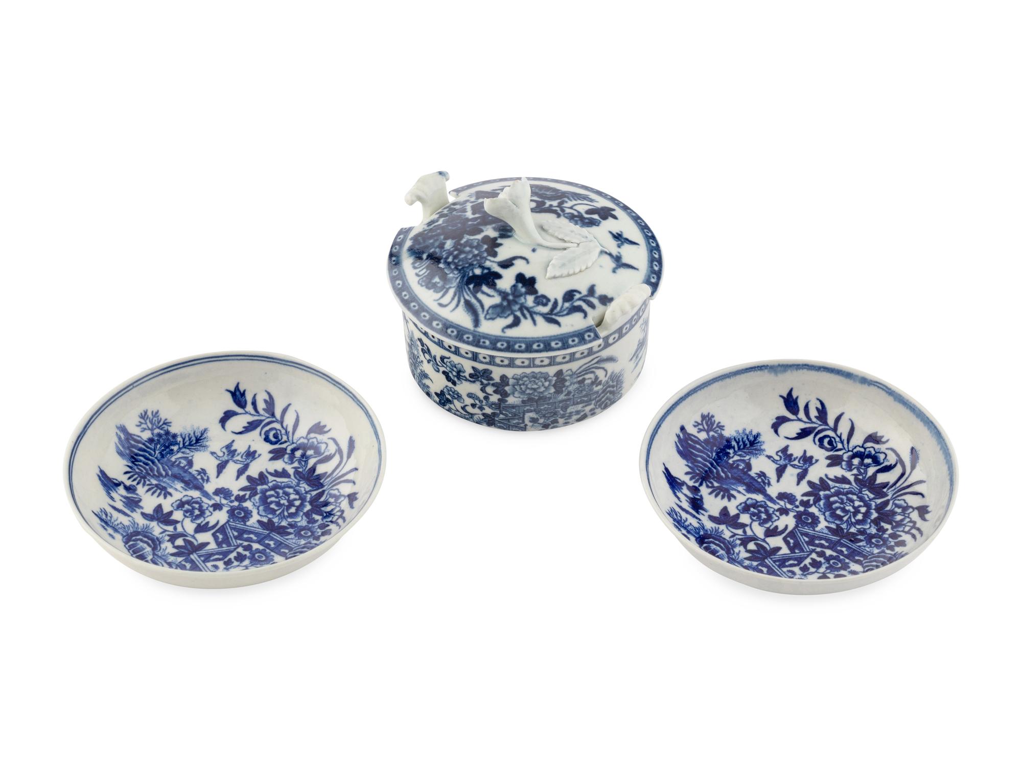 Three Worcester Porcelain Articles