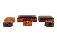 A Collection of Six Small Tortoiseshell and Celluloid Boxes — 19TH CENTURY