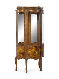 A Louis XV Style Gilt Metal Mounted Vernis Martin Vitrine