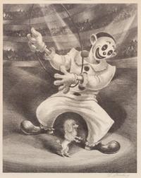 Harry Sternberg, (American, 1904-2002), Poodle and the Clown