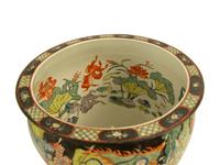 A Chinese Famille Noir Porcelain Jardinière