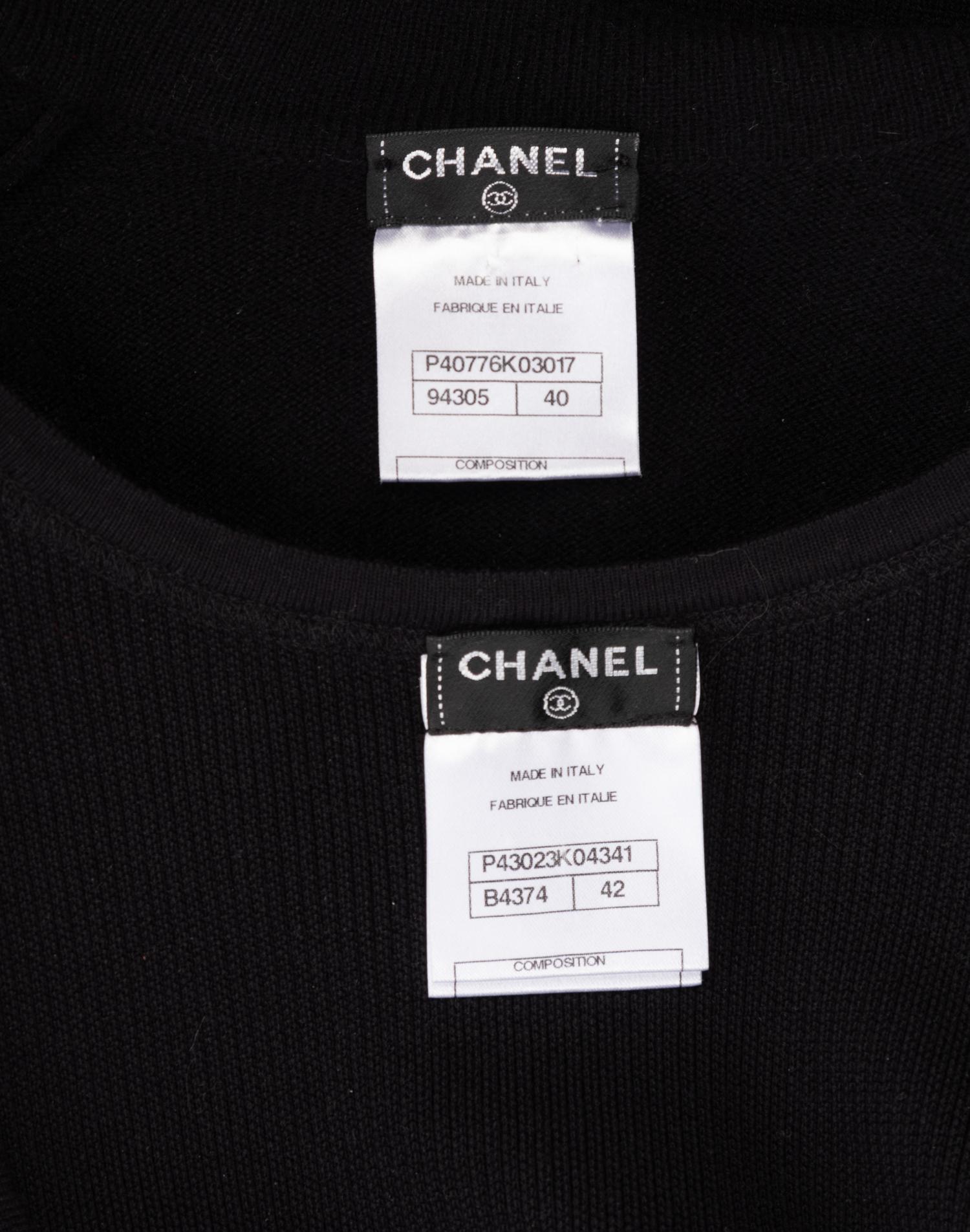 Two Chanel Knit Pieces: One Long Cardigan, One Dress, 2000s