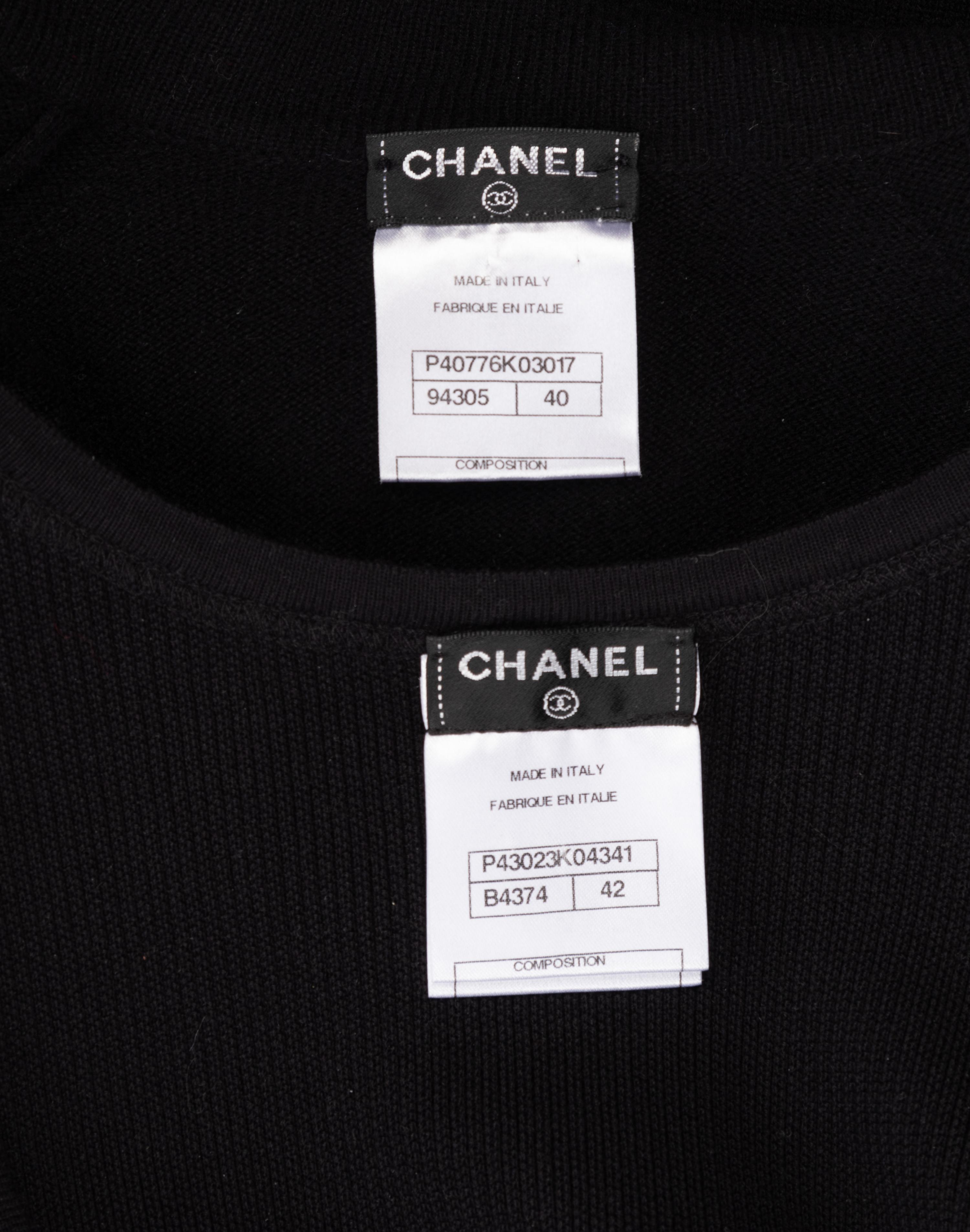 Two Chanel Knit Pieces: One Long Cardigan, One Dress, 2000s