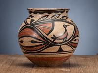 Kewa Polychrome Pottery Jar, with Birds