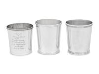 Three American Coin Silver Julep Cups