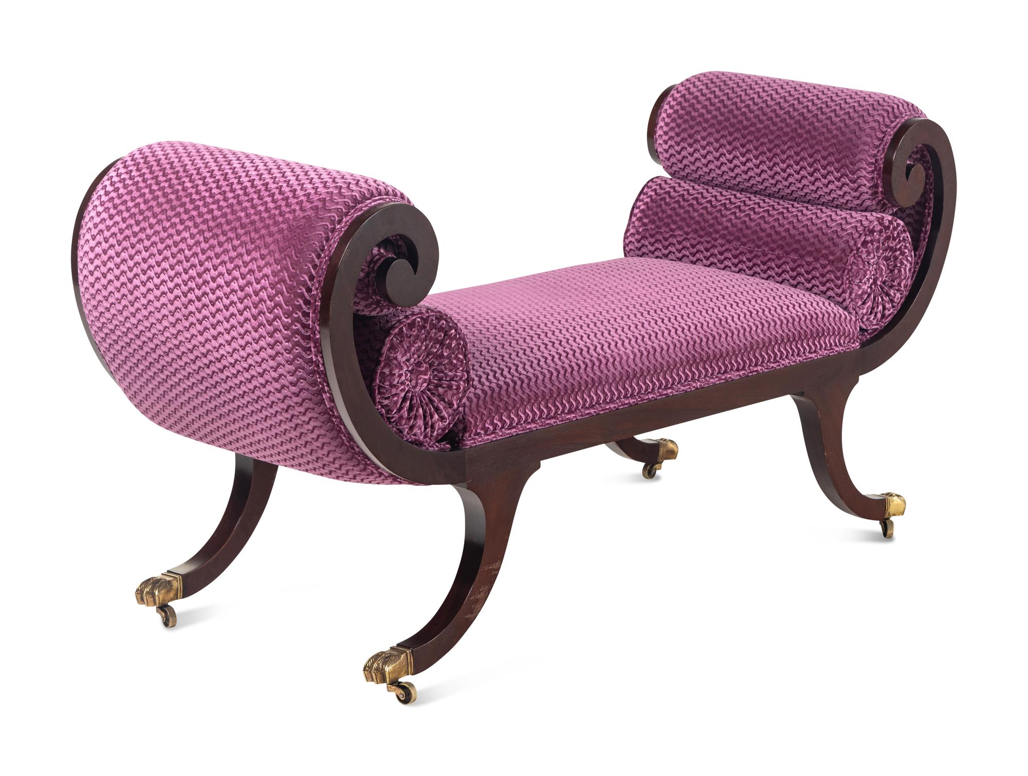 A Regency Style Mahogany Curule Bench