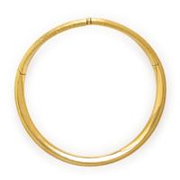 Italian, Hammered Yellow Gold Necklace