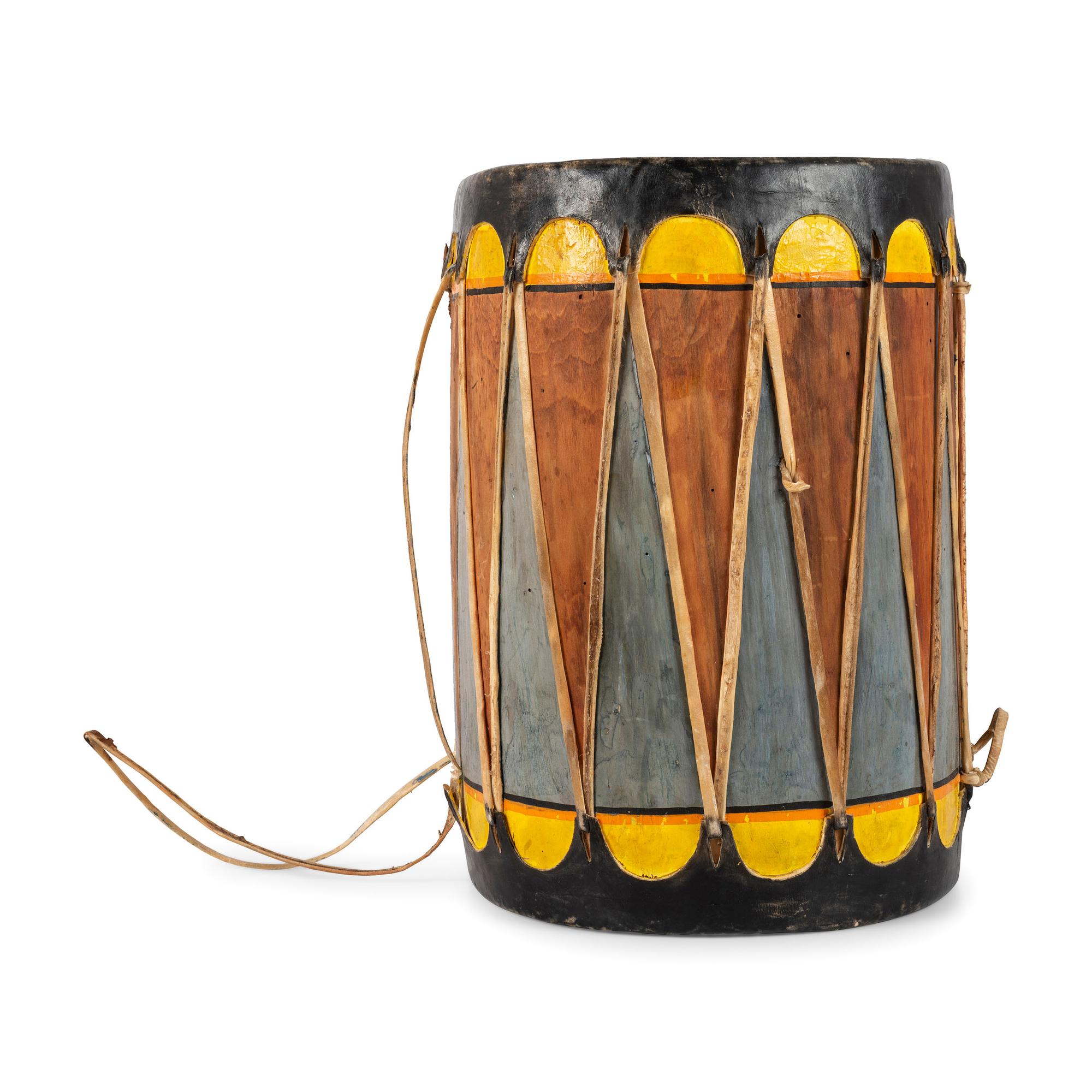 Cochiti Painted Hide Drum