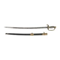 German Silver Gripped Officers Sword Inscribed to Isaiah Conley - 101st PA Infantry - POW and Prison Escapee