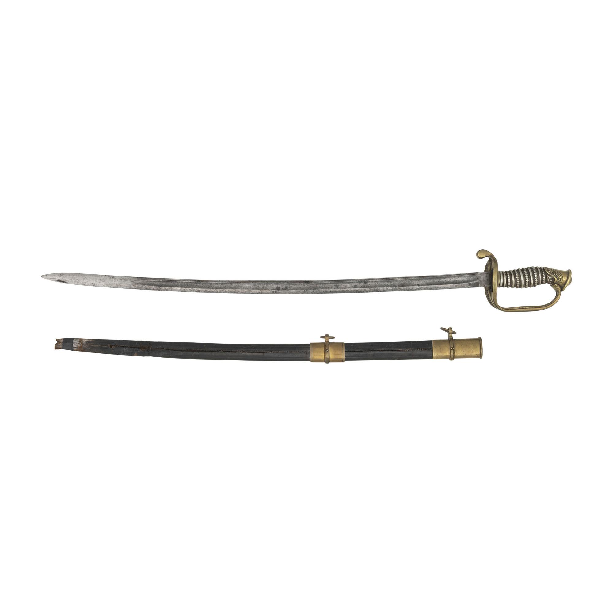 German Silver Gripped Officers Sword Inscribed to Isaiah Conley - 101st PA Infantry - POW and Prison Escapee