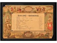 A Swiss Inlaid Longue March Sublime Harmonie Cylinder Music Box
