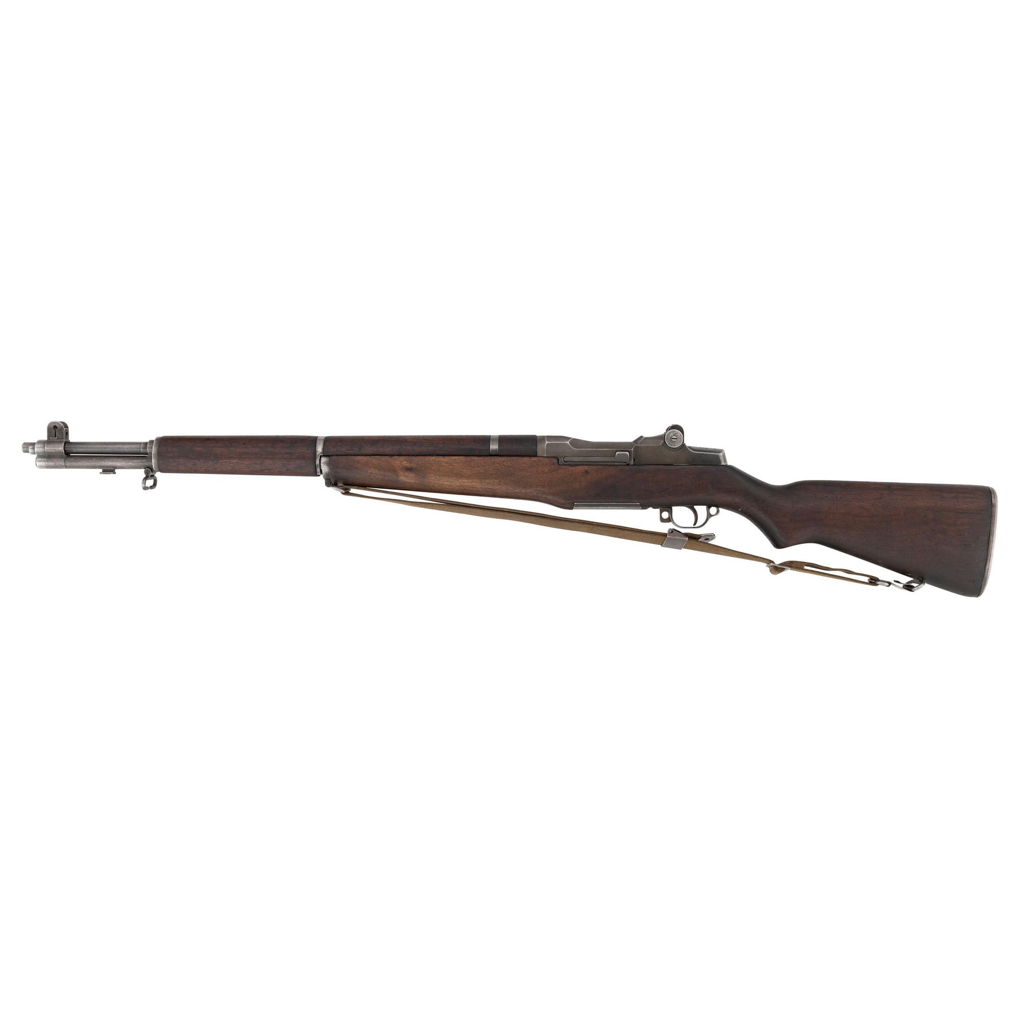 **World War II 1943 Springfield M1 Garand Rifle with Original Barrel, Uncut Operating Rod, Locking Bar Sights