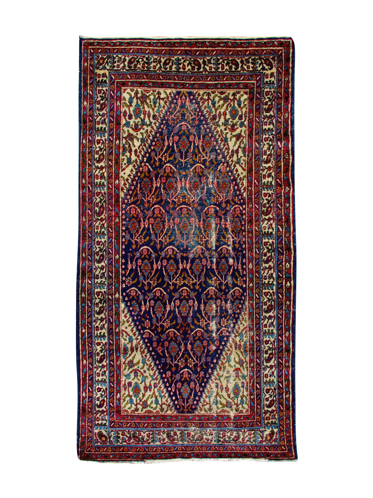 A Persian Wool Rug 7 feet 7 1/2 inches x 3 feet 10 inches. — 20TH CENTURY