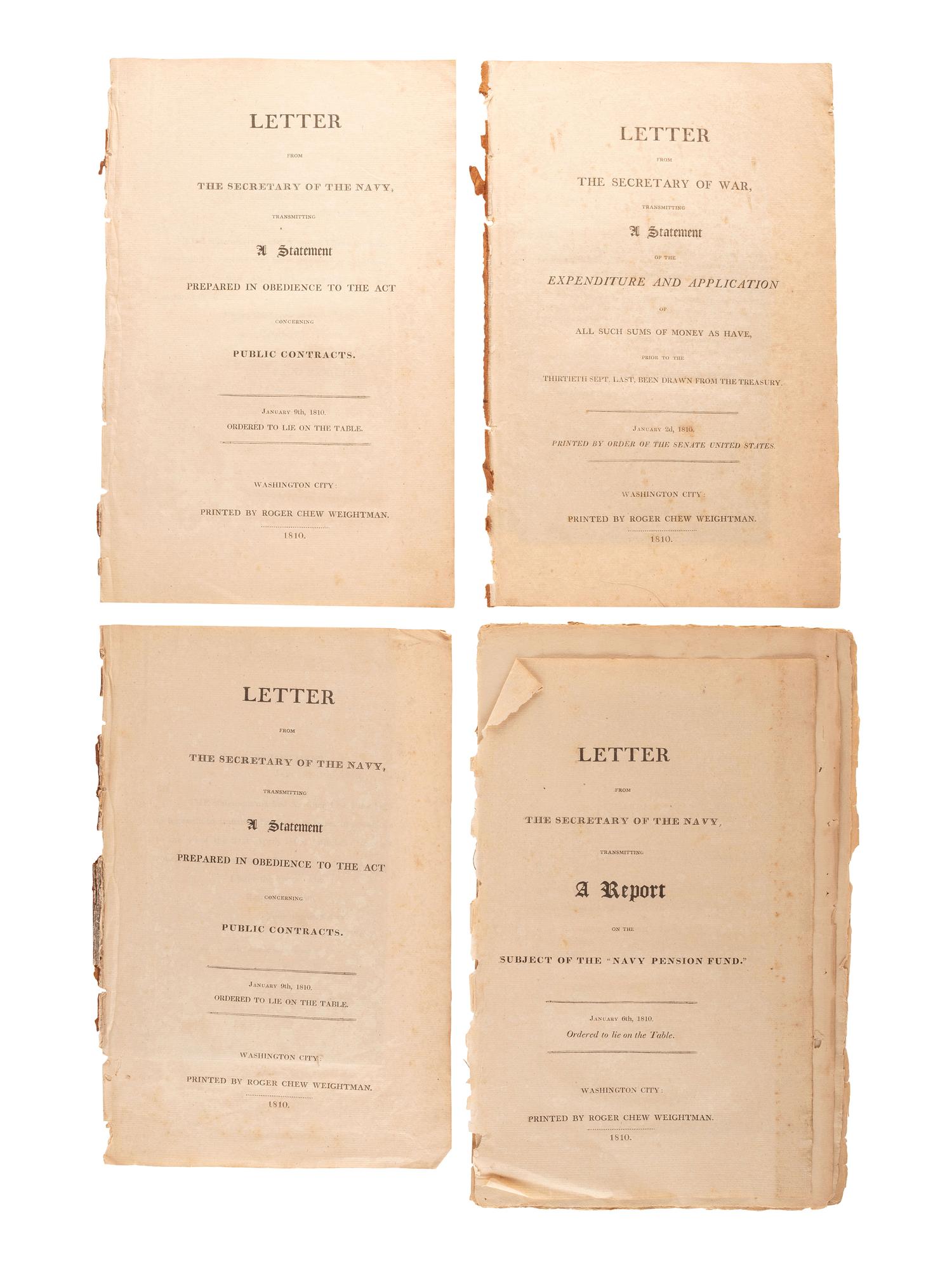 [POLITICS]. A large group of early 19th century pamphlets covering politics, land expansion, and finances, comprising: