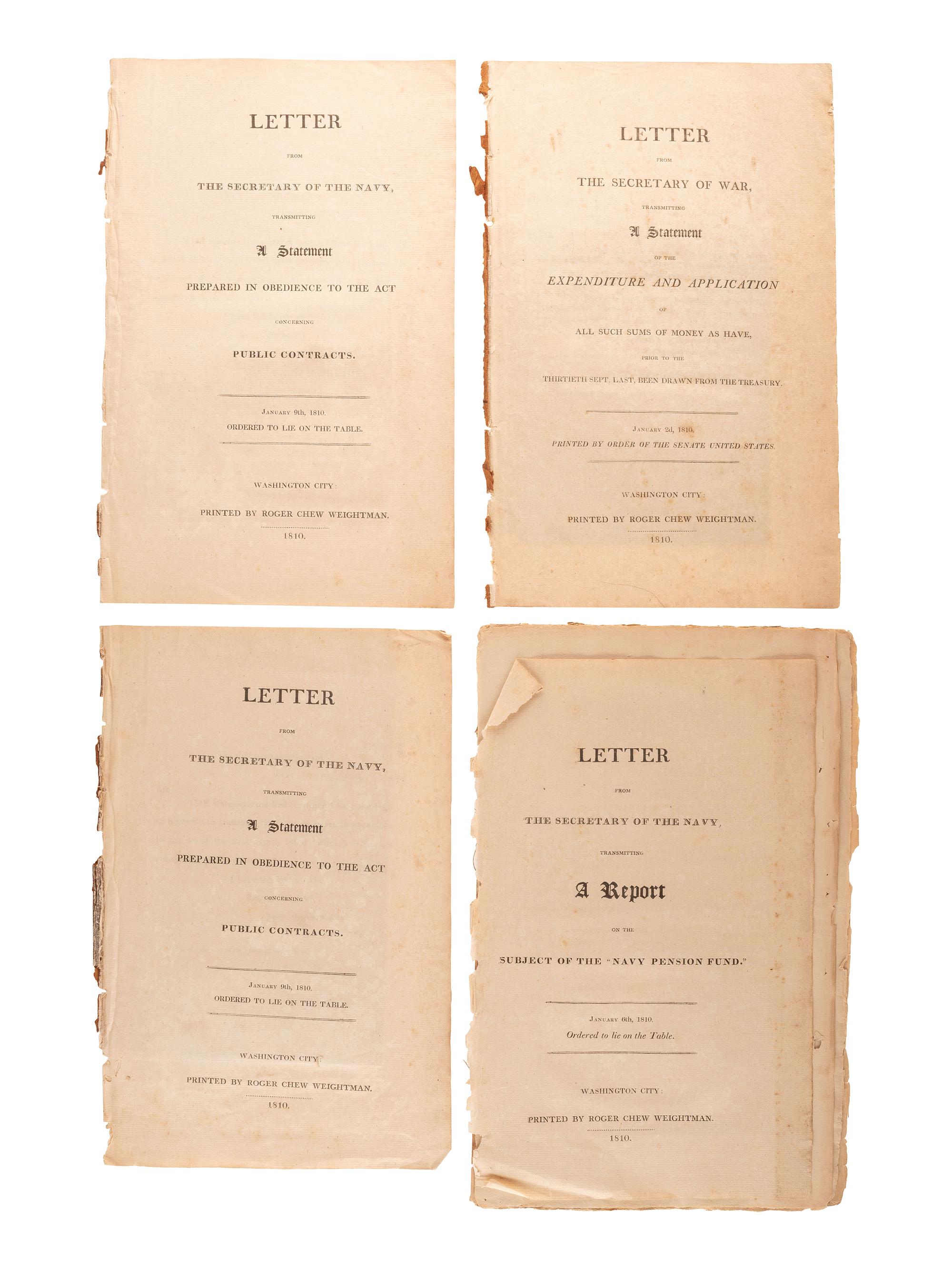 [POLITICS]. A large group of early 19th century pamphlets covering politics, land expansion, and finances, comprising: