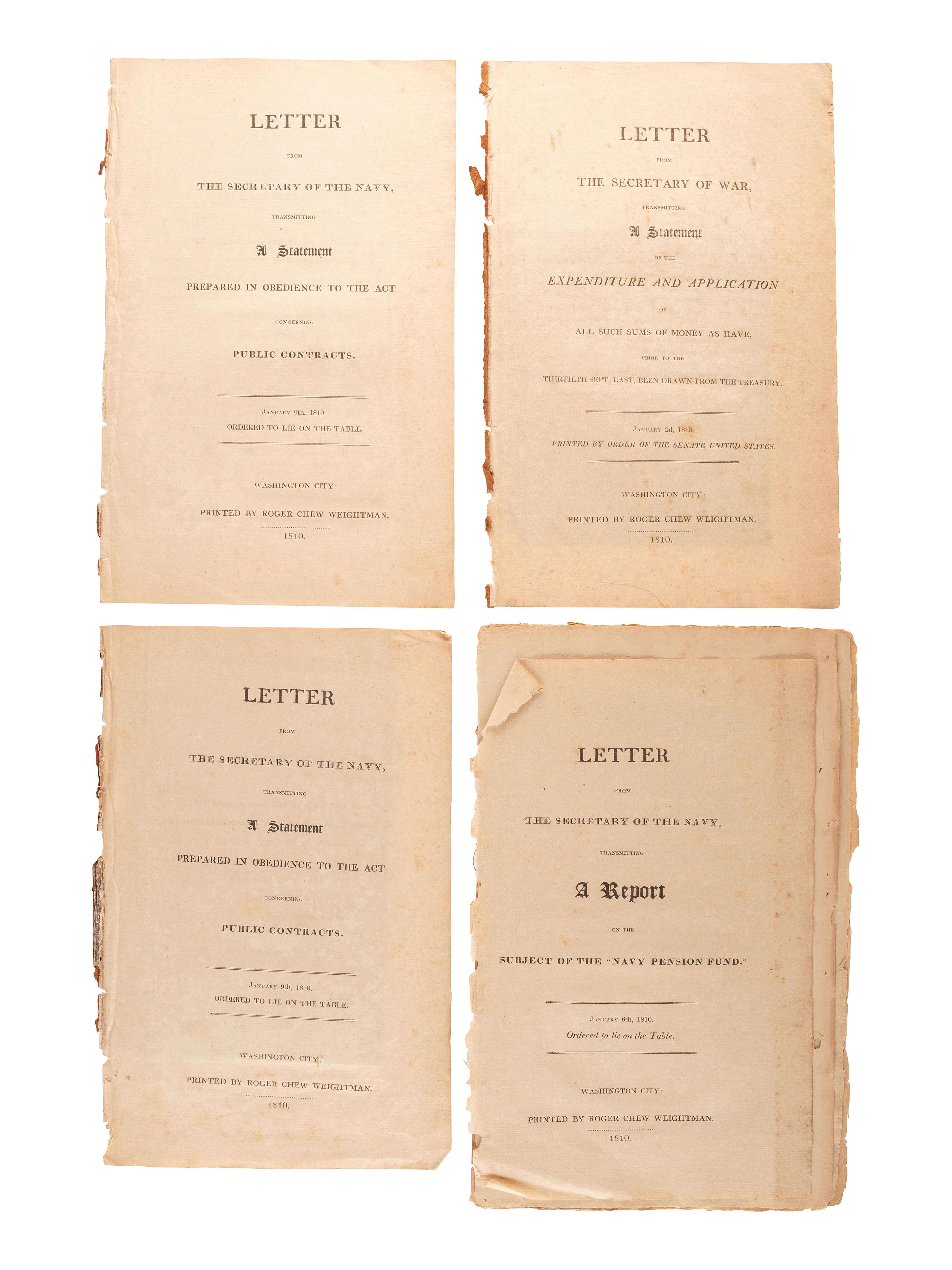 [POLITICS]. A large group of early 19th century pamphlets covering politics, land expansion, and finances, comprising: