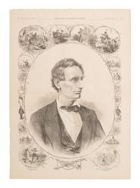 [LINCOLNIANA]. Leslie's Illustrated Newspaper feat. illustration of beardless Lincoln, 9 March 1889.