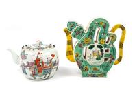Two Chinese Porcelain Teapots