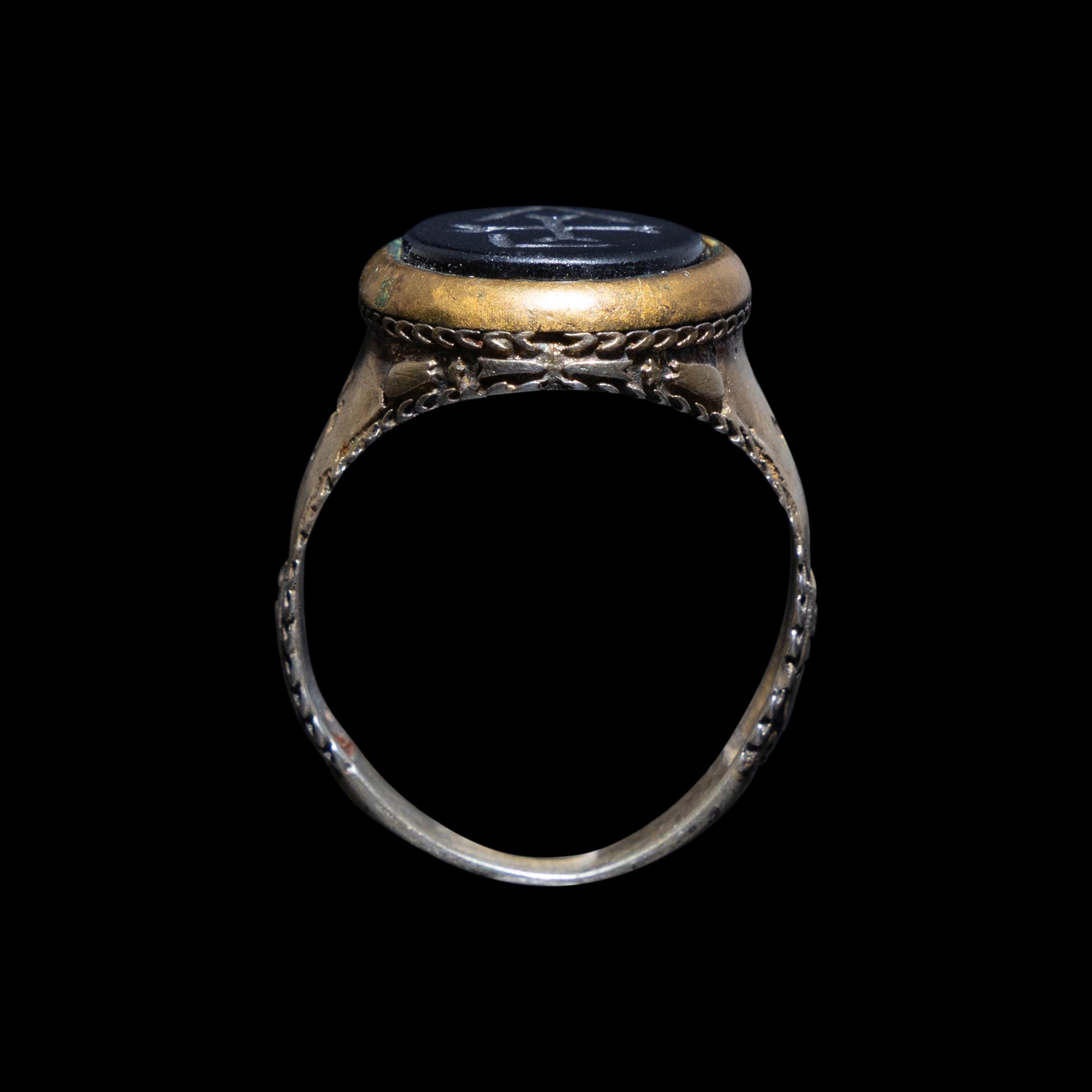 A Sicilian Electrum and Onyx Signet Ring of a Templar Grand Master