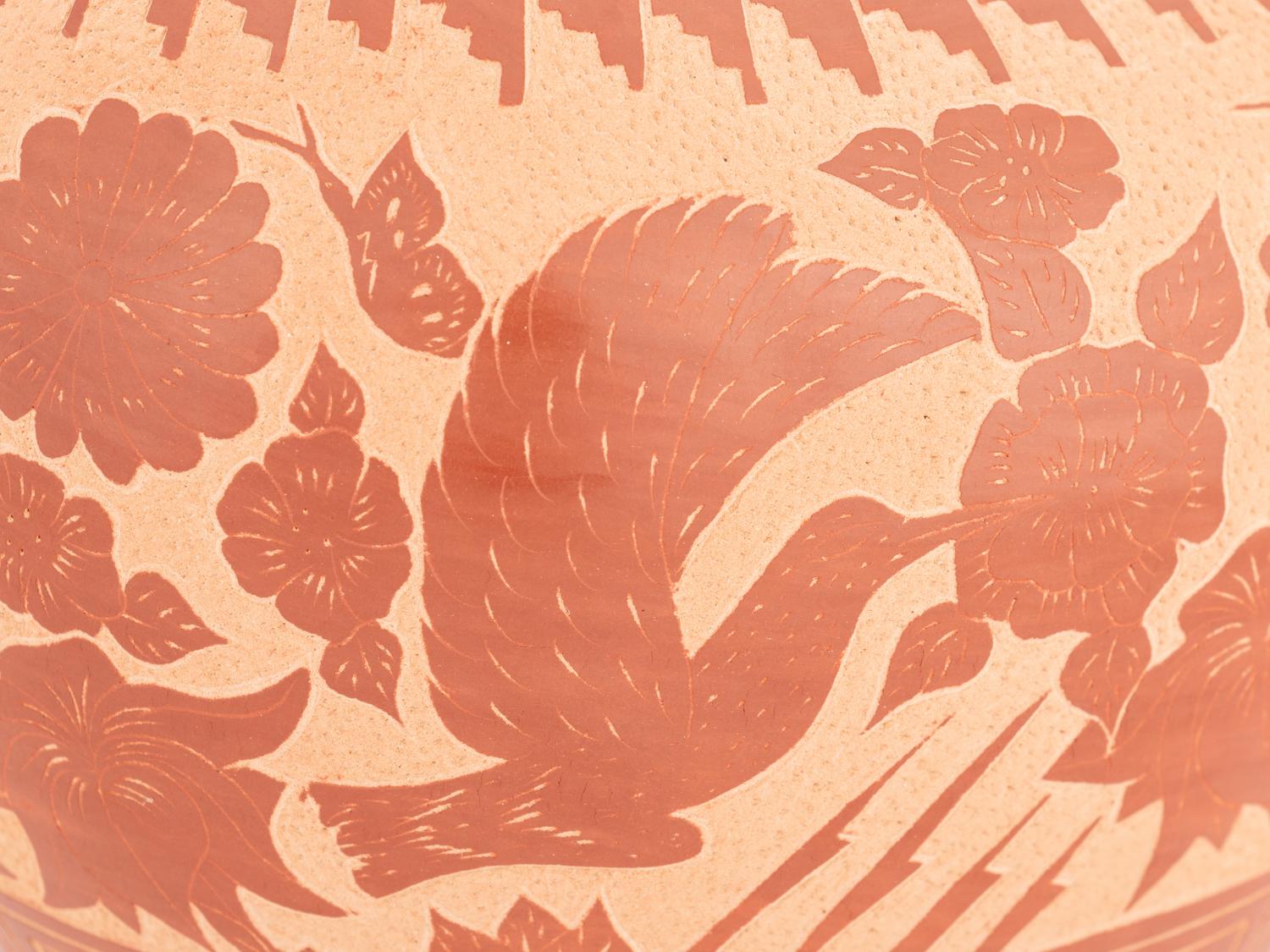 Sgraffito Pottery Wedding Jar