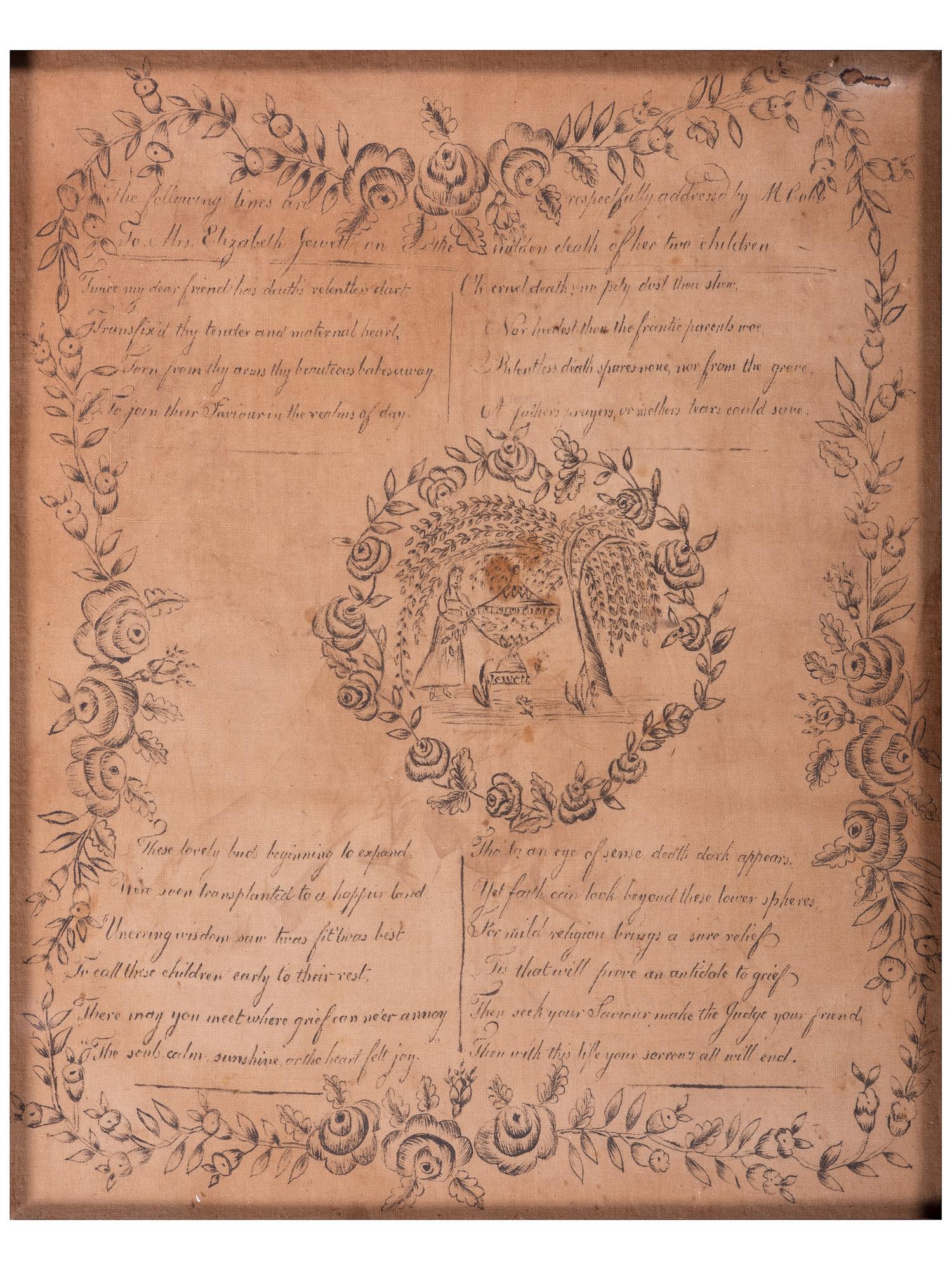 An Illustrated Elegy and Allegorical Portrait of a Woman