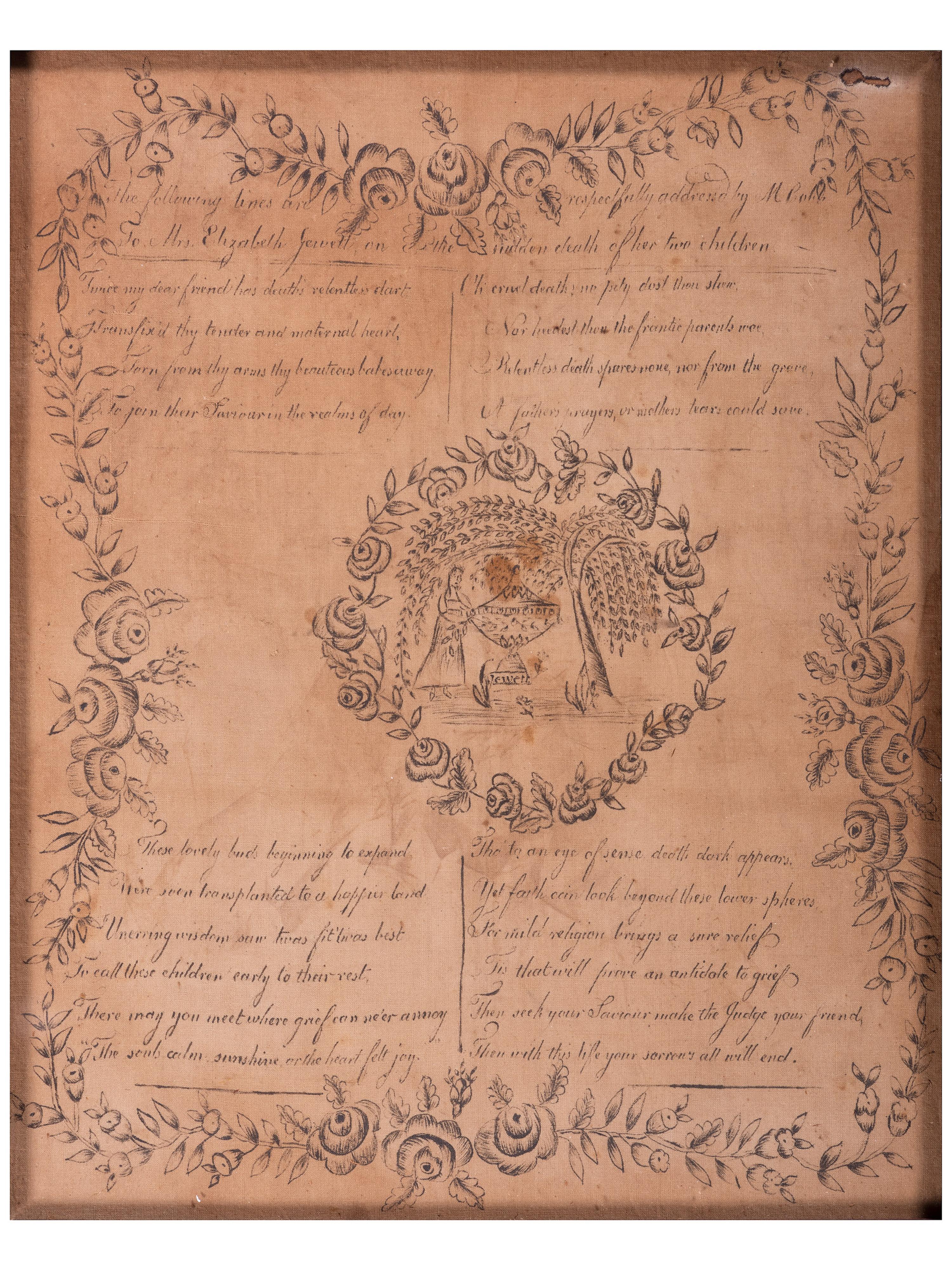 An Illustrated Elegy and Allegorical Portrait of a Woman