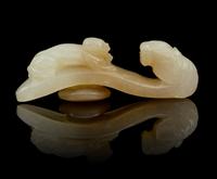A Carved Jade Belt Hook Length 2 3/4 inches.
