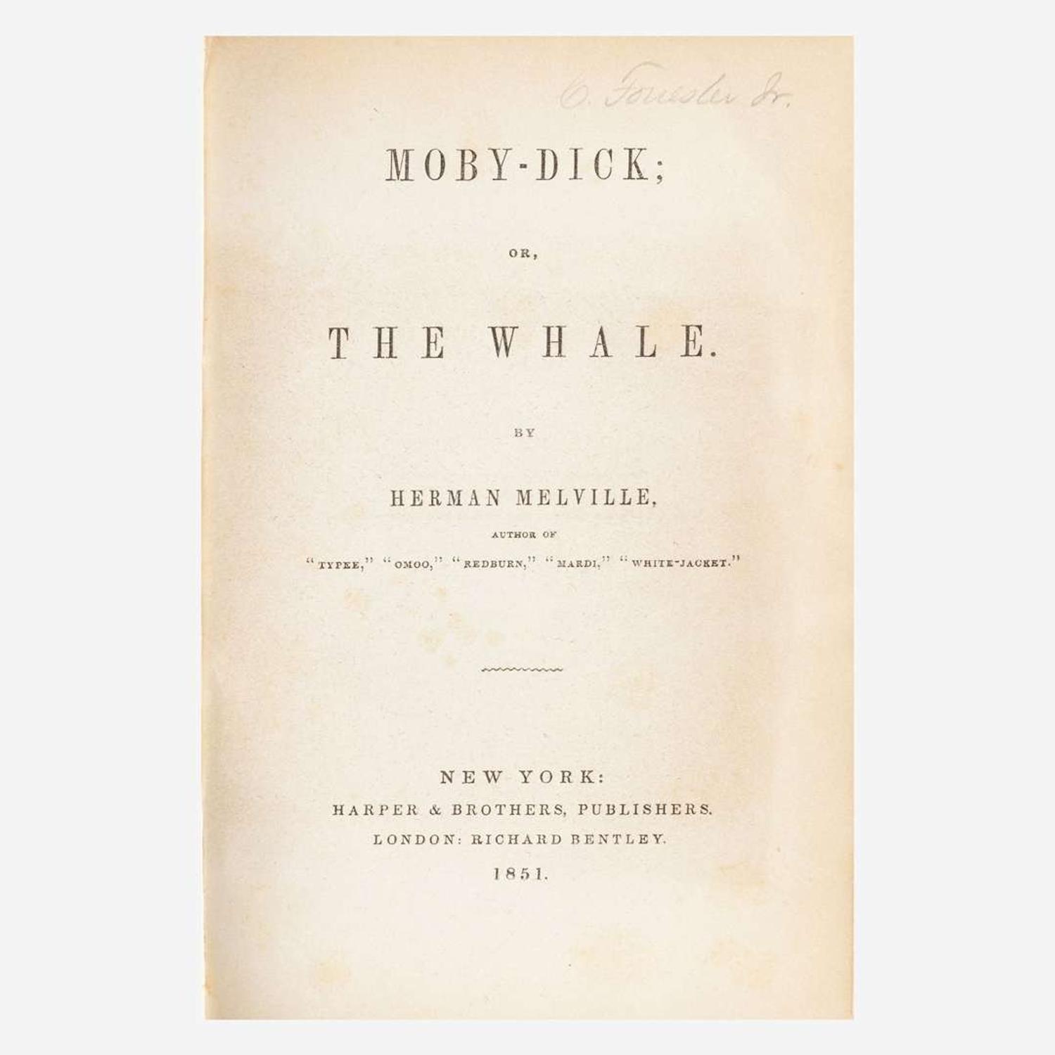 [Literature] Melville, Herman Moby-Dick; or, the Whale