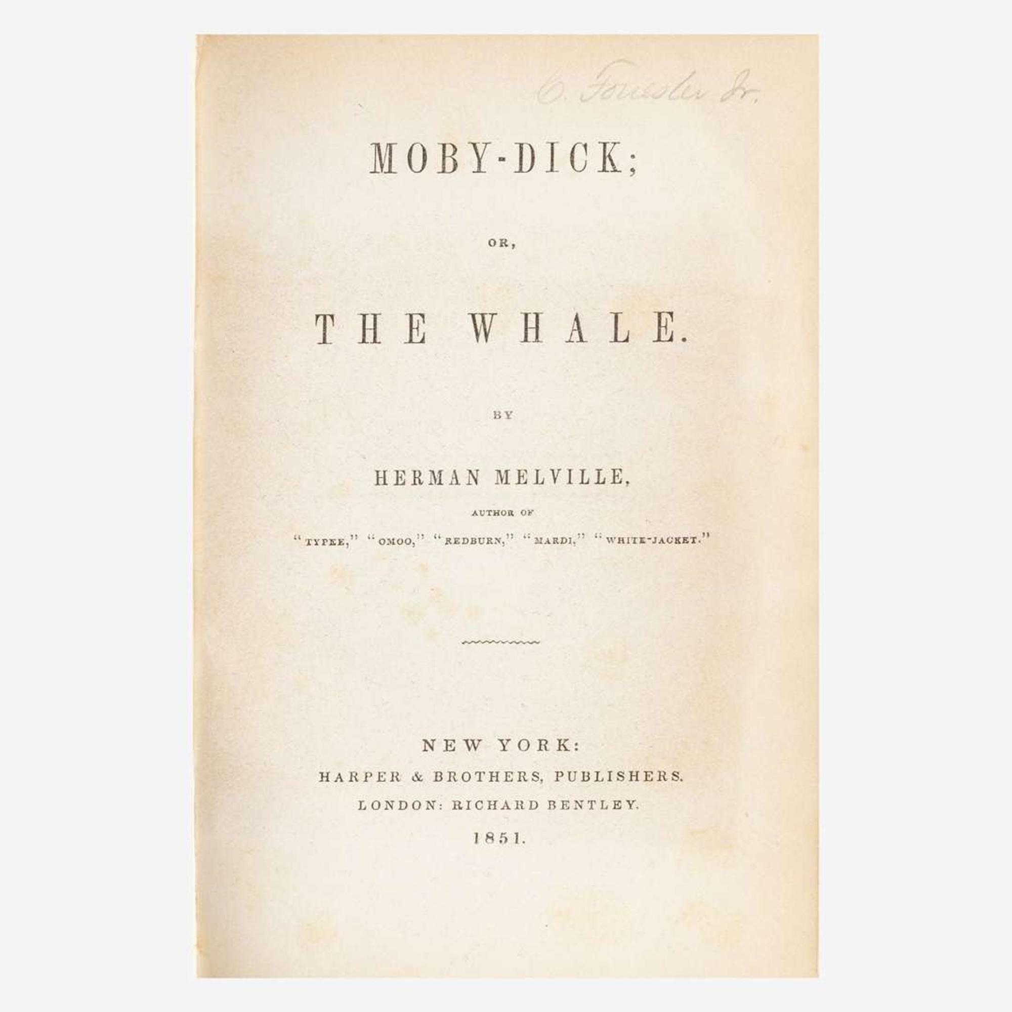 [Literature] Melville, Herman Moby-Dick; or, the Whale