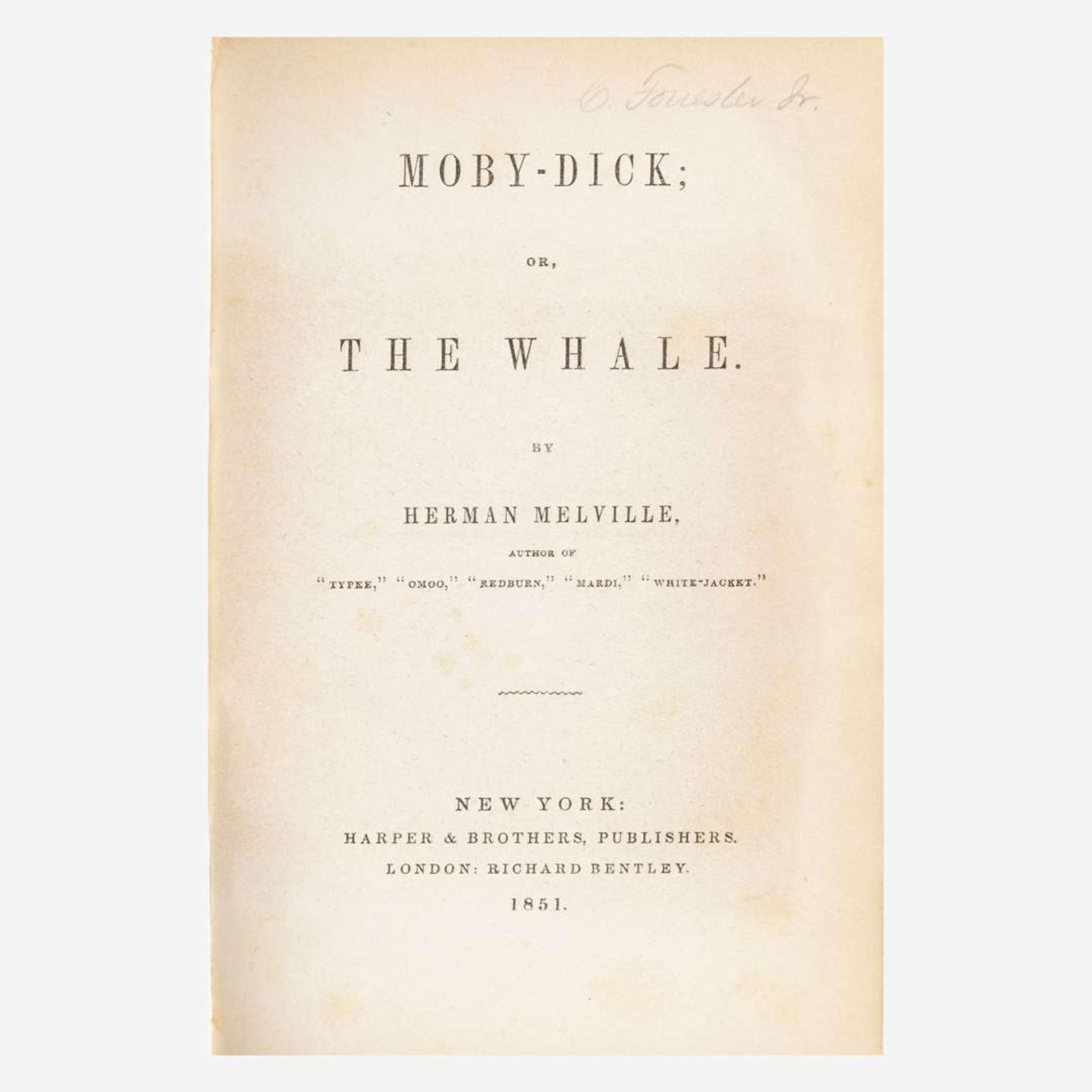 [Literature] Melville, Herman Moby-Dick; or, the Whale