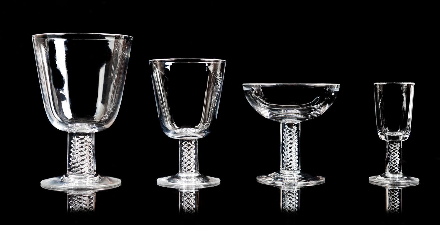 A Set of Steuben Stemware Height of tallest 6 inches. — SECOND HALF 20TH CENTURY