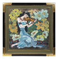 Seated Woman Playing a Violin