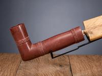 Eastern Sioux Quilled Pipe Stem, with Catlinite Bowl