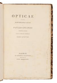 [Science, Medicine & Mathematics] Lucini, Paulo. Opticae iuxta Newtonianas leges a Paullo Lucinio Mediolanensi Latinis versibus expositae
