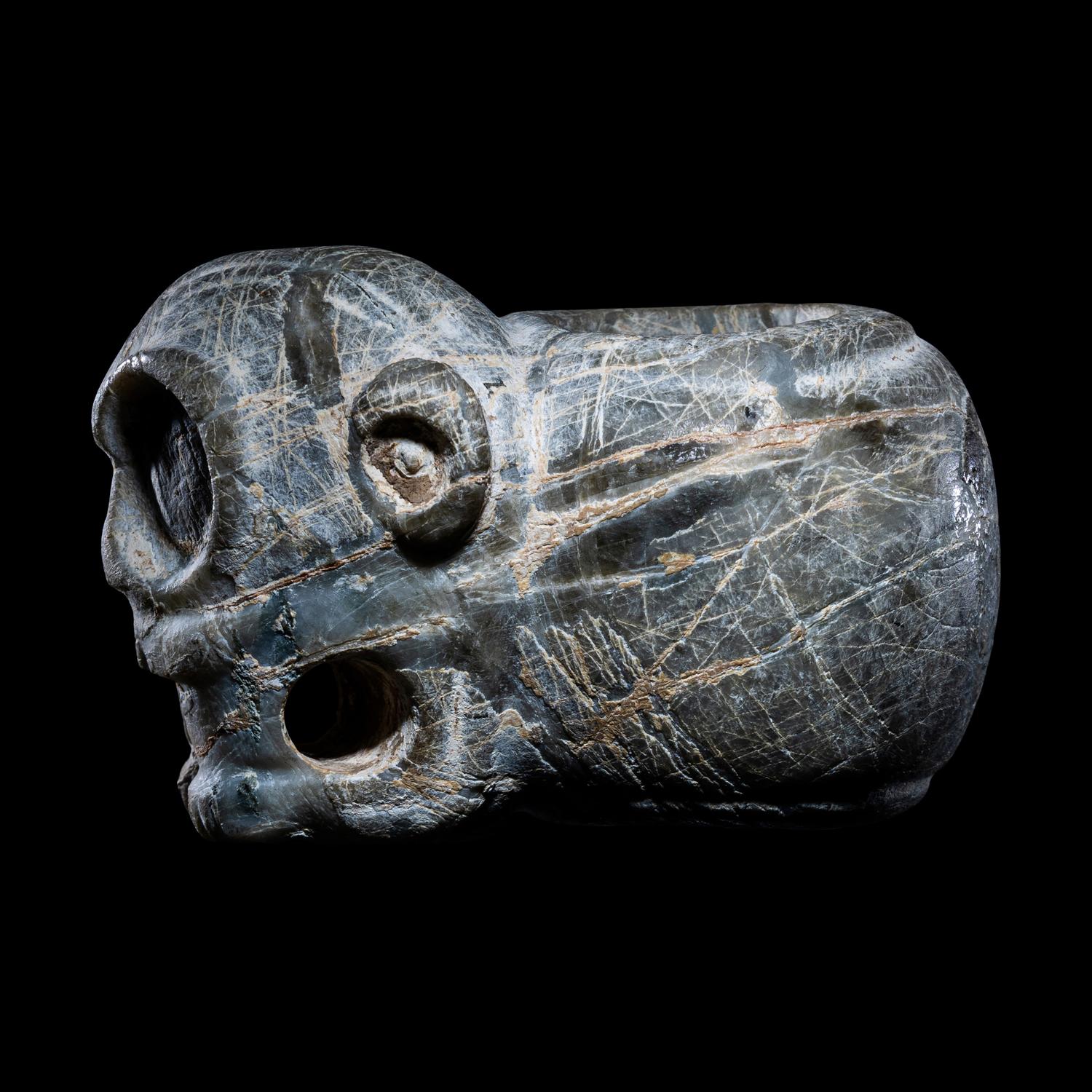 A Costa Rican Stone Effigy Mace Head