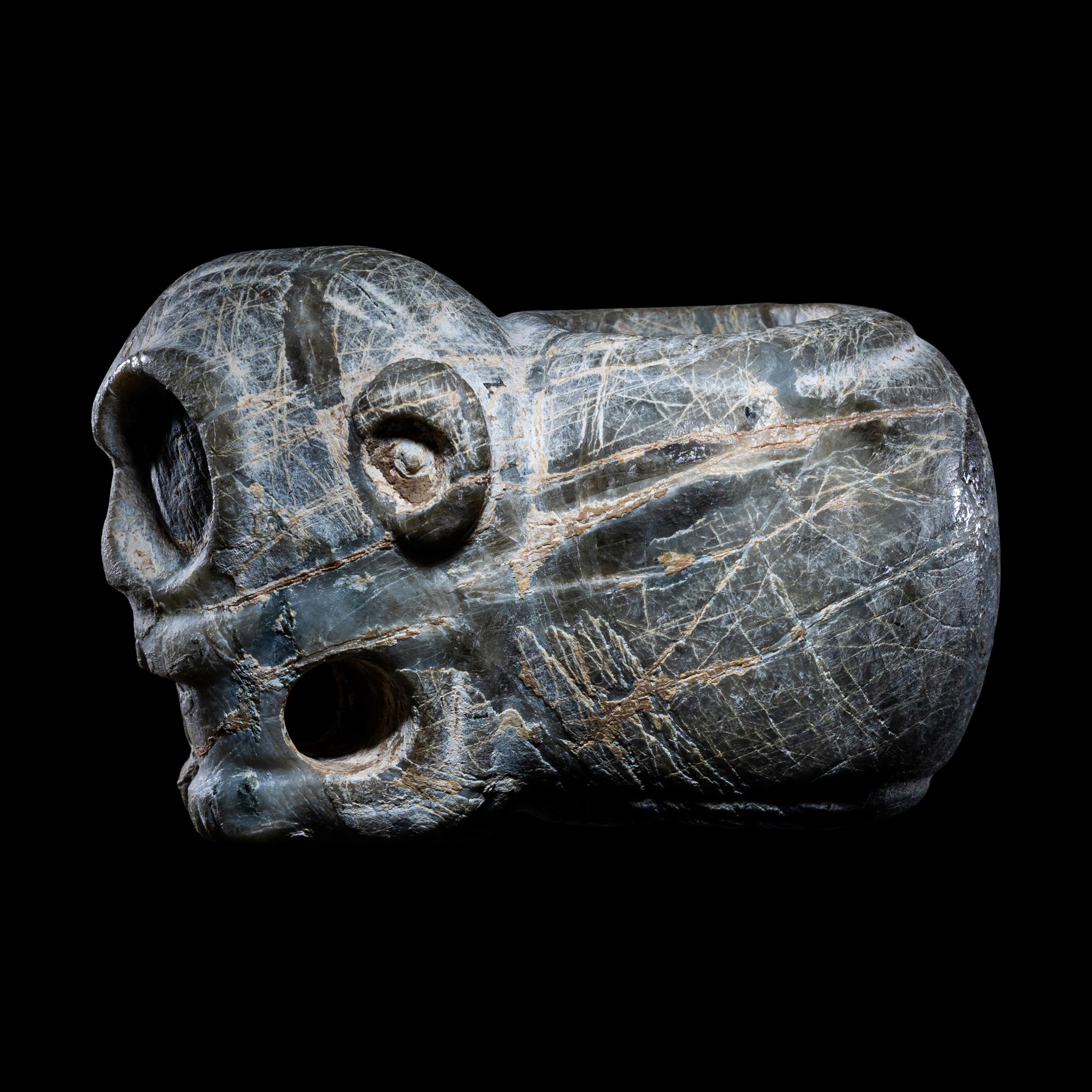 A Costa Rican Stone Effigy Mace Head