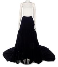 Chanel Black Velvet Skirt, 1993