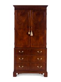 A George III Style Mahogany Linen Press