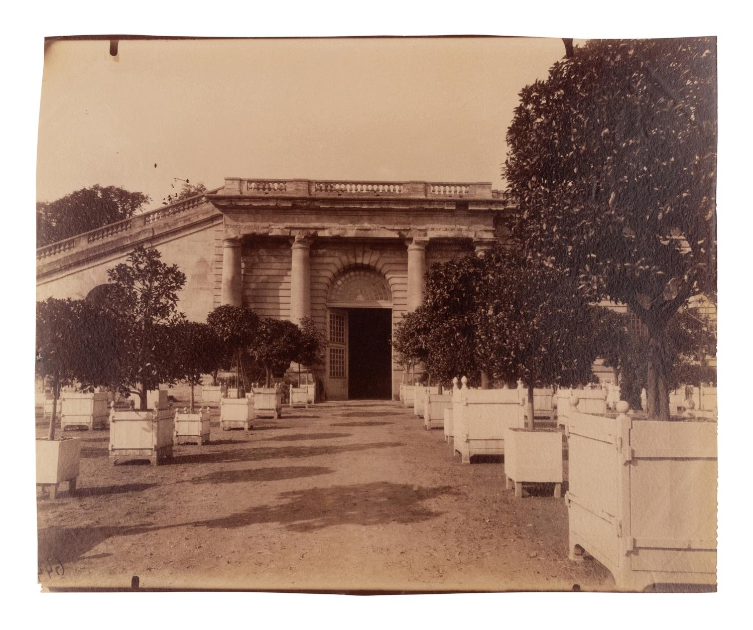 A group of five photographs depicting the grounds of Versailles ( Cours d'Honneur, Versailles , 1901; La Vénus accroupie, par Coysevox (Versailles) , 1902; Versailles - Bassin de Neptune, 1902; Versailles - l'Orangerie, 1903; Grand Trianon - le Buffet , 1906)