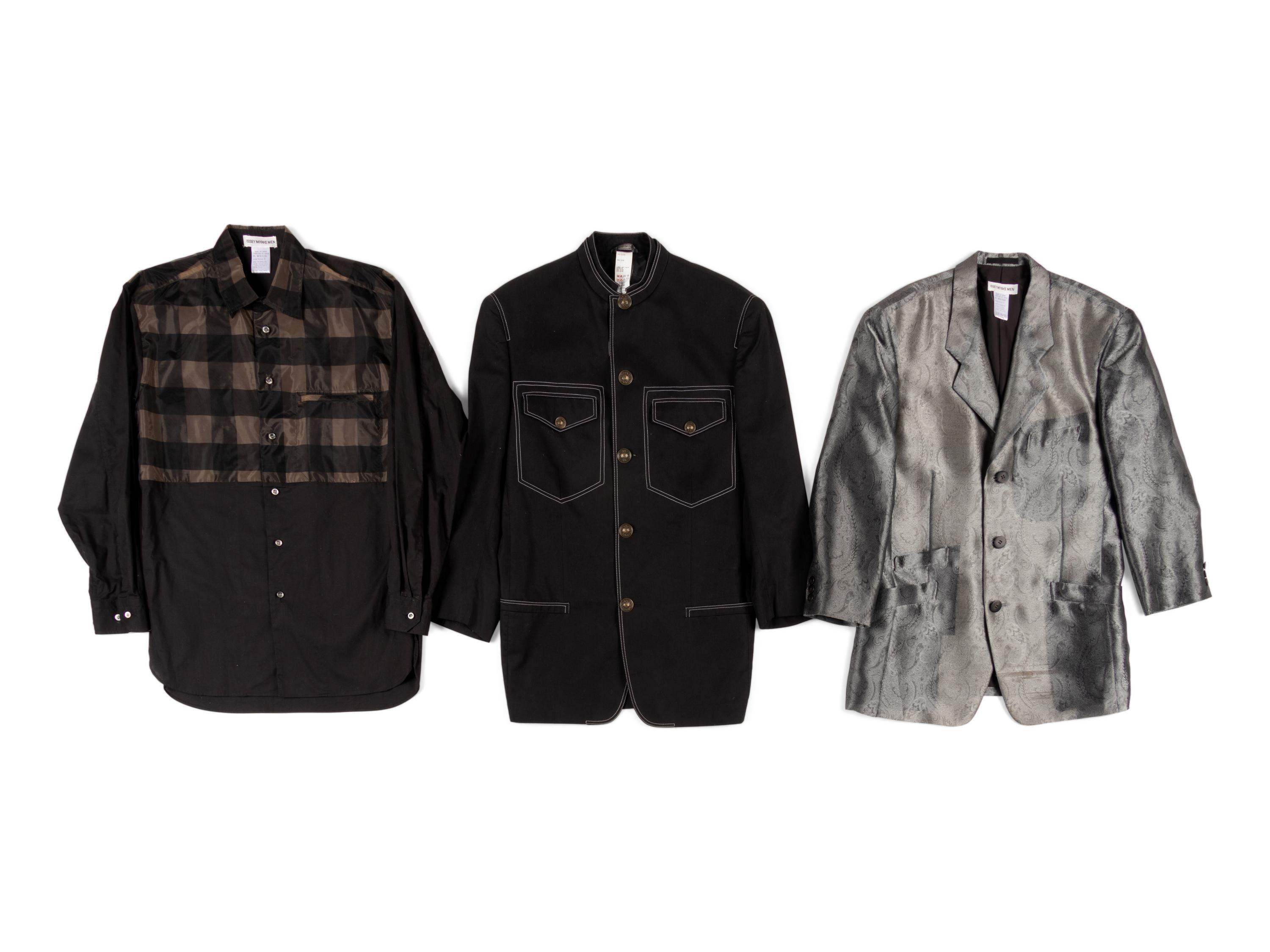 Three Designer Men's Wear Separates; One Versace, Two Issey Miyake Men