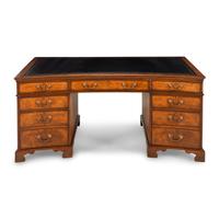 A George III Style Mahogany Pedestal Desk
