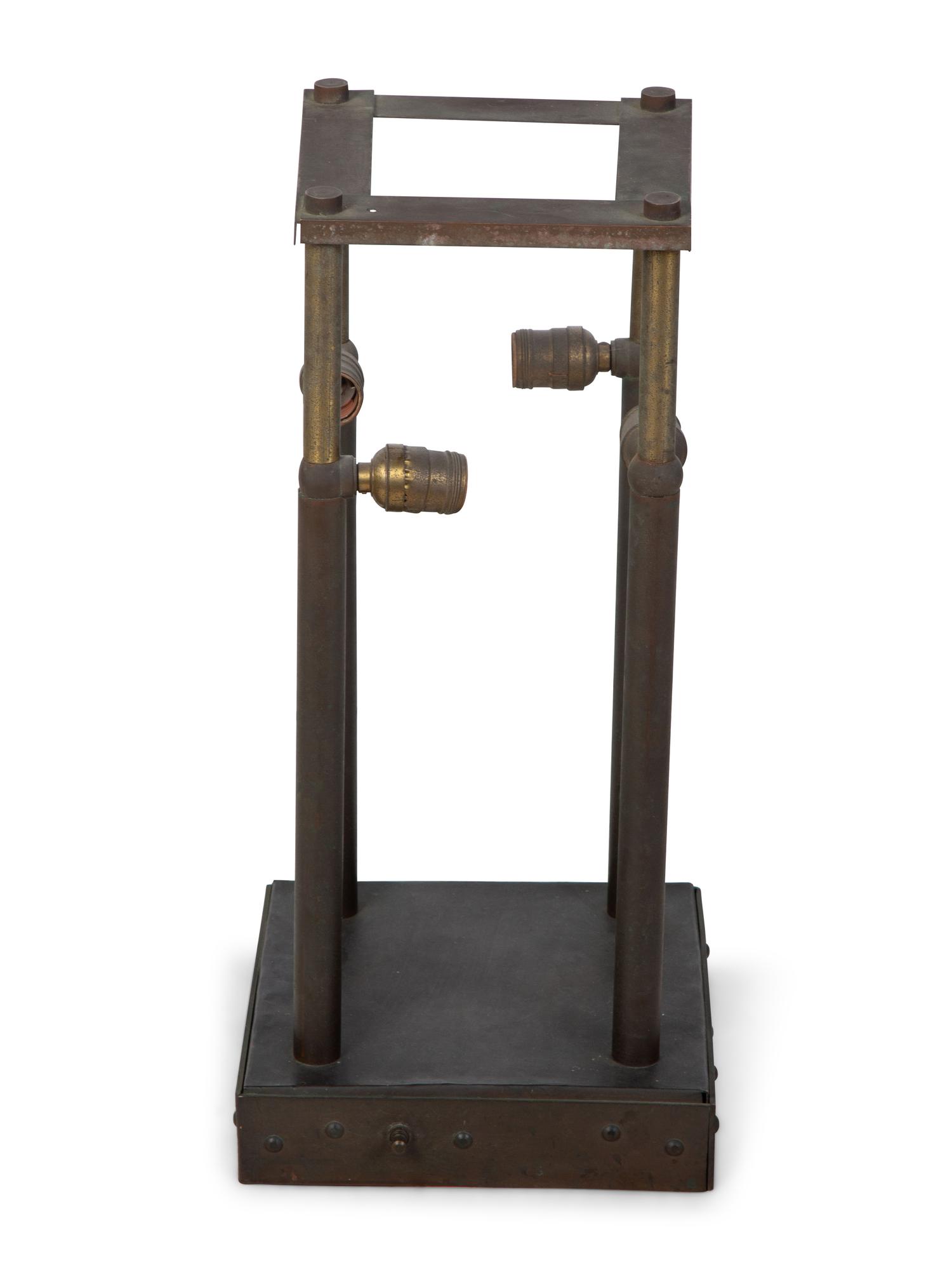 An Arts & Crafts Style Bronze Table Lamp — 20TH CENTURY